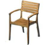 Reduzierte Braune Teakholz-Gartenstühle aus Teak stapelbar Breite 50-100cm, Höhe 50-100cm, Tiefe 50-100cm 