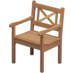 Reduzierte Braune Nachhaltige Teakholz-Gartenstühle lackiert aus Teakholz Outdoor Breite 50-100cm, Höhe 50-100cm, Tiefe 50-100cm 