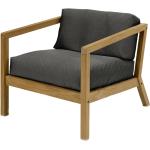Reduzierte Anthrazitfarbene Loungestühle aus Holz Breite 50-100cm, Höhe 50-100cm, Tiefe 50-100cm 