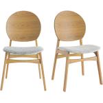 Reduzierte Moderne Miliboo Designer Stühle aus Eschenholz 2-teilig 