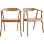Reduzierte Skandinavische Miliboo Holzstühle aus Massivholz 2-teilig 