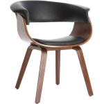Reduzierte Schwarze Skandinavische Miliboo Designer Stühle aus Holz mit Armlehne 