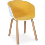 Reduzierte Gelbe Skandinavische Designer Stühle aus Stoff gepolstert Breite 50-100cm, Höhe 50-100cm, Tiefe 50-100cm 