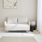 Weiße Skandinavische Zweisitzer-Sofas aus Recyclingholz mit verstellbarer Rückenlehne Breite 100-150cm, Höhe 50-100cm, Tiefe 100-150cm 2 Personen 