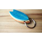 Türkise Nachhaltige Schlüsselanhänger & Taschenanhänger mit Skater-Motiv aus Holz mit Türkis handgemacht für Herren 