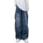 Blaue Y2K Baggy Jeans & Loose Fit Jeans aus Denim für Herren Größe L für Partys 
