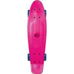 Skateboard No Rules Fun mit LED Leuchtrollen neon pink