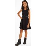 Schwarze Bestickte Casual Ärmellose Rundhals-Ausschnitt Kinderskaterkleider aus Polyamid für Mädchen Größe 104 