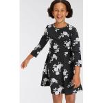 Reduzierte Schwarze 3/4-ärmelige Kidsworld Mini Gemusterte Kinderkleider aus Jersey für Mädchen Größe 158 