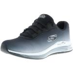 Schwarze Skechers Skech-Air Low Sneaker mit Schnürsenkel in Normalweite aus Mesh für Damen mit Absatzhöhe bis 3cm 