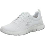 Weiße Skechers Low Sneaker mit Schnürsenkel in Normalweite atmungsaktiv für Damen Größe 43 