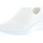 Weiße Skechers Ultra Flex Low Sneaker in Normalweite aus Mesh für Damen mit Absatzhöhe 3cm bis 5cm 