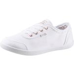Reduzierte Weiße Skechers Bobs Slip-on Sneaker ohne Verschluss in Normalweite aus Textil für Damen für den für den Sommer 