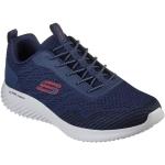 Marineblaue Skechers Bounder Low Sneaker ohne Verschluss in Normalweite aus Textil für Herren Größe 46 