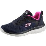 Marineblaue Skechers Bountiful Low Sneaker in Normalweite aus Textil Leicht für Damen Größe 39 