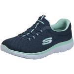Reduzierte Aquablaue Skechers Low Sneaker aus Mesh leicht für Damen Größe 36,5 