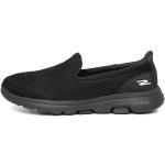 Reduzierte Schwarze Skechers Go Walk 5 Slip-on Sneaker ohne Verschluss aus Mesh leicht für Damen Größe 35,5 mit Absatzhöhe 3cm bis 5cm 