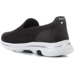 Skechers Damen Go Walk 5 Sneakers, Black Textile White Trim, 39.5 EU