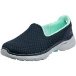 Reduzierte Marineblaue Skechers Go Walk 6 Low Sneaker aus Textil für Damen Größe 43 