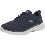 Reduzierte Blaue Skechers Go Walk 6 Low Sneaker leicht für Damen Größe 35 