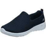 Reduzierte Marineblaue Skechers Go Walk Low Sneaker mit Schnalle aus Textil leicht für Damen Größe 38 