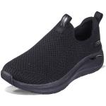 Schwarze Skechers Arch Fit Vegane Slip-on Sneaker ohne Verschluss maschinenwaschbar für Damen Größe 39 