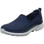 Reduzierte Marineblaue Skechers Slip-on Sneaker ohne Verschluss aus Textil für Damen Größe 36 