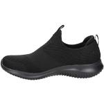 Reduzierte Schwarze Skechers Ultra Flex Slip-on Sneaker ohne Verschluss aus Mesh für Damen Größe 36 