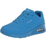 Reduzierte Blaue Skechers Uno Damensportschuhe Größe 38,5 mit Absatzhöhe 3cm bis 5cm 