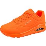 Reduzierte Orange Skechers Uno Damenschuhe Größe 35 mit Absatzhöhe bis 3cm 