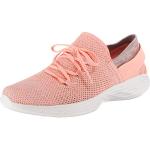 Peachfarbene Skechers Slip-on Sneaker ohne Verschluss atmungsaktiv für Damen Größe 36 