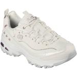 Weiße Skechers D'Lites Low Sneaker in Normalweite aus Textil für Damen Größe 41 