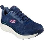 Reduzierte Marineblaue Skechers D'Lux Walker Vegane Low Sneaker in Normalweite aus Textil Leicht für Damen 