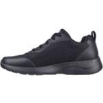 Schwarze Skechers Dynamight Low Sneaker mit Schnürsenkel in Breitweite mit herausnehmbarem Fußbett für Herren Größe 47,5 