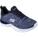 Blaue Melierte Skechers Dynamight Slip-on Sneaker ohne Verschluss in Normalweite aus Mesh atmungsaktiv für Damen Größe 41 
