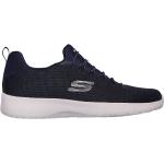 Blaue Skechers Dynamight Low Sneaker ohne Verschluss aus Leder atmungsaktiv für Herren Größe 43 
