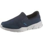 Marineblaue Unifarbene Skechers Equalizer Low Sneaker ohne Verschluss in Normalweite aus Mesh für Herren Größe 48,5 