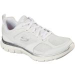 Weiße Skechers Flex Appeal 4.0 Low Sneaker in Normalweite aus Leder für Damen Größe 41 