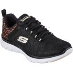 Schwarze Casual Skechers Flex Appeal 4.0 Vegane Low Sneaker in Normalweite aus Textil Leicht für Damen Größe 43 