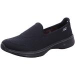 Schwarze Skechers Go Walk 4 Slip-on Sneaker ohne Verschluss aus Textil für Damen Größe 40,5 