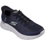 Blaue Casual Skechers Go Walk Slip-on Sneaker ohne Verschluss in Normalweite aus Textil maschinenwaschbar Größe 47 