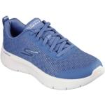 Reduzierte Blaue Skechers Go Walk Slip-on Sneaker ohne Verschluss in Normalweite aus Textil leicht für Damen Größe 43 