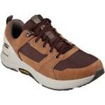 Reduzierte Braune Skechers Go Walk Outdoor Schuhe mit Schnürsenkel in Normalweite aus Leder für Herren Größe 46 mit Absatzhöhe bis 3cm 