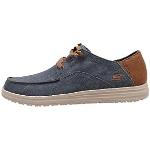 Marineblaue Streetwear Skechers Slip-on Sneaker ohne Verschluss aus Canvas für Herren Größe 48,5 