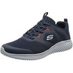 Reduzierte Marineblaue Skechers Bounder Slip-on Sneaker ohne Verschluss aus Mesh maschinenwaschbar für Herren Größe 46 