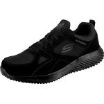 Skechers Herren Bounder Rivato Sneaker, Black Leather Synthetic Trim, 42.5 EU