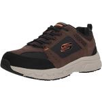 Reduzierte Schokoladenbraune Skechers Oak Canyon Low Sneaker aus Mesh für Herren Größe 46 