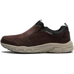 Reduzierte Schokoladenbraune Skechers Oak Canyon Outdoor Schuhe mit Schnürsenkel aus Leder für Herren Größe 43 
