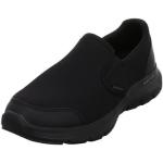 Reduzierte Schwarze Unifarbene Casual Skechers Flex advantage 4.0 Slip-on Sneaker ohne Verschluss in Normalweite aus Textil für Herren mit Absatzhöhe bis 3cm 