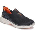 Blaue Skechers Go Walk 6 Slip-on Sneaker ohne Verschluss aus Textil für Herren Größe 43 